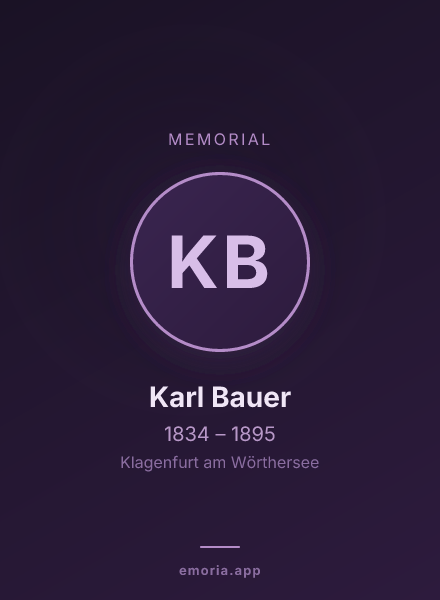 Memorial portrait of Karl Bauer