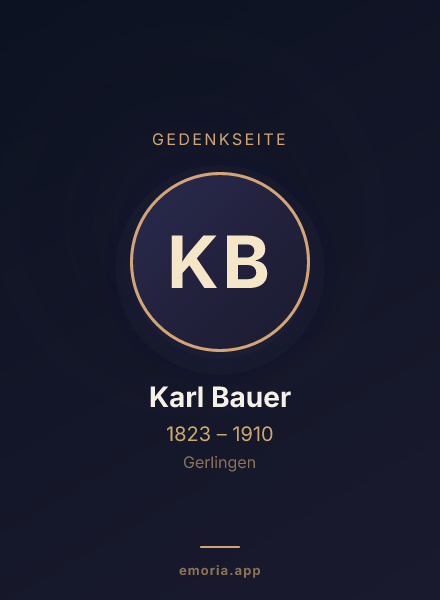 Gedenkportrait von Karl Bauer