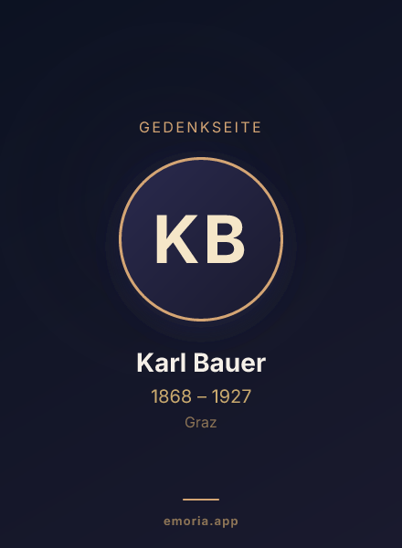 Gedenkportrait von Karl Bauer