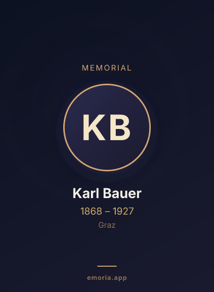 Memorial portrait of Karl Bauer