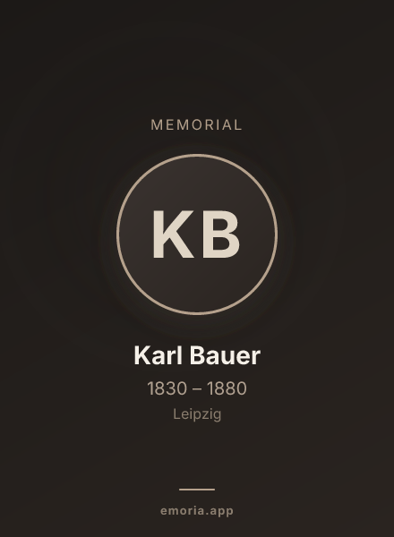 Memorial portrait of Karl Bauer