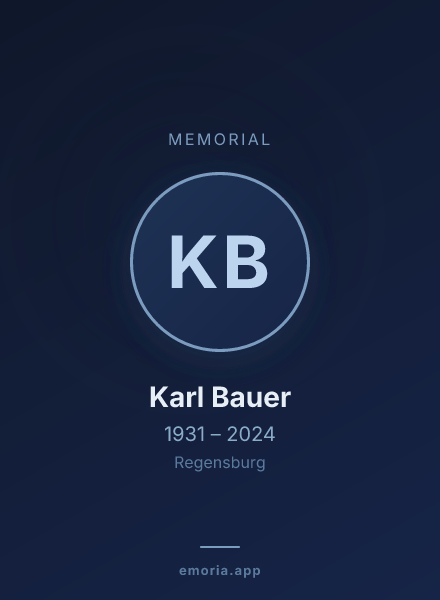 Memorial portrait of Karl Bauer