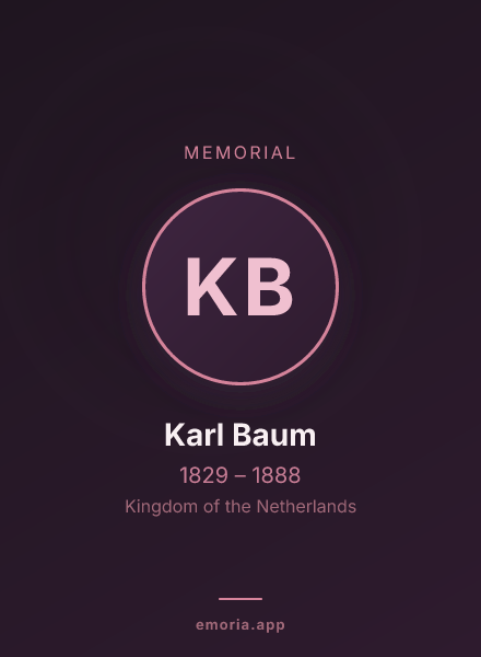 Memorial portrait of Karl Baum