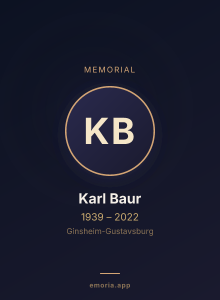 Memorial portrait of Karl Baur