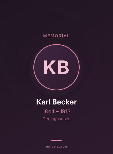 Memorial portrait of Karl Becker