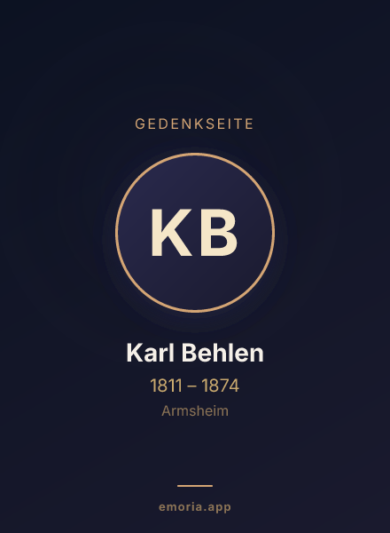 Gedenkportrait von Karl Behlen