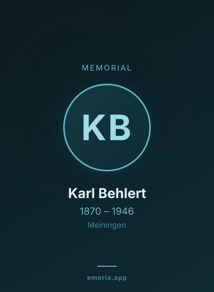 Memorial portrait of Karl Behlert