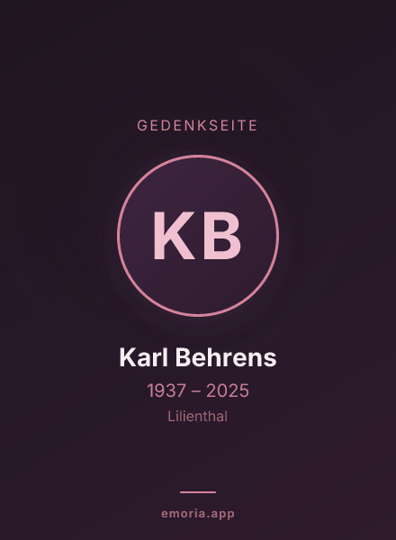 Gedenkportrait von Karl Behrens