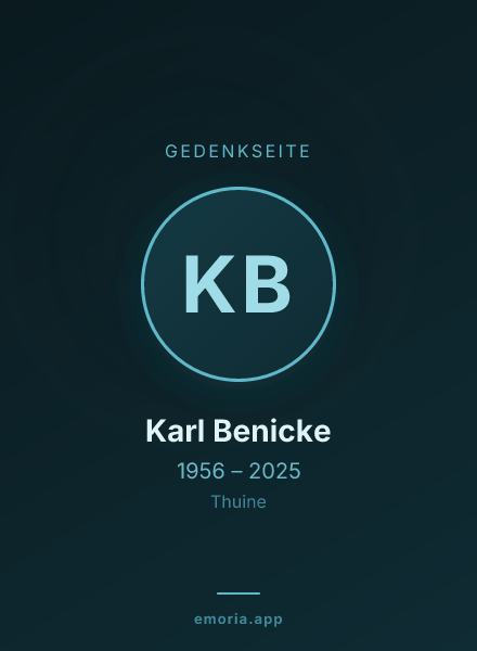 Gedenkportrait von Karl Benicke