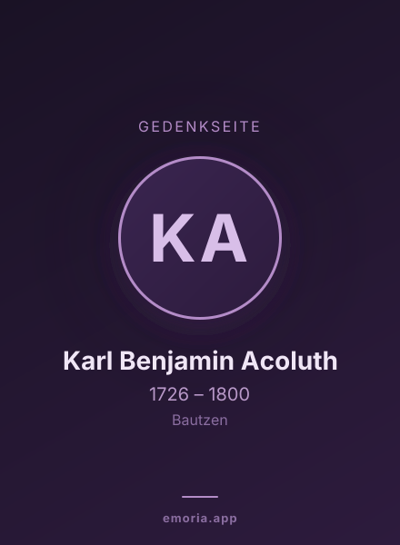 Gedenkportrait von Karl Benjamin Acoluth