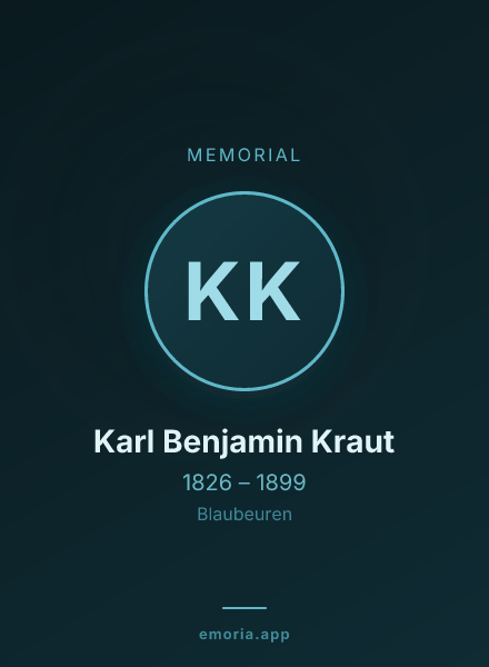 Memorial portrait of Karl Benjamin Kraut