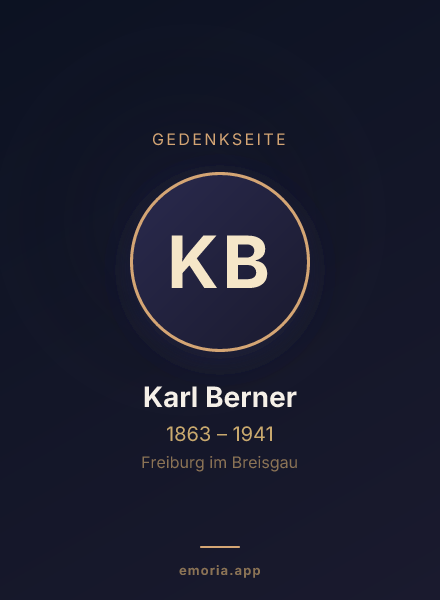 Gedenkportrait von Karl Berner