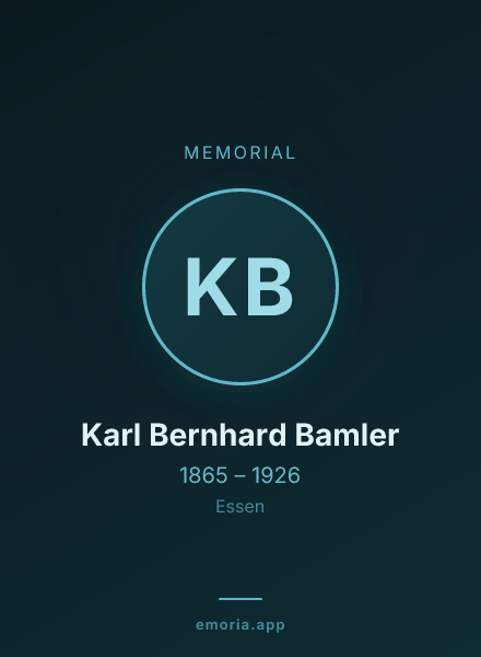Memorial portrait of Karl Bernhard Bamler