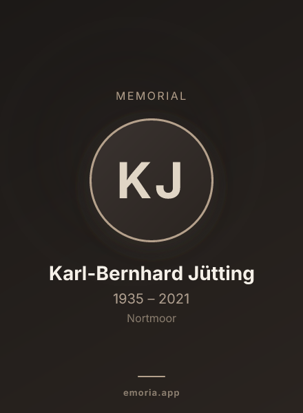 Memorial portrait of Karl-Bernhard Jütting