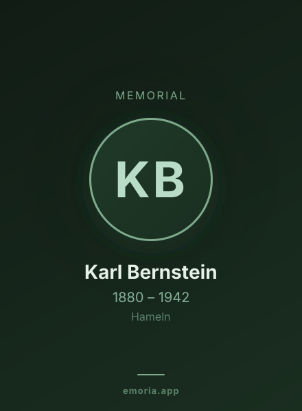 Memorial portrait of Karl Bernstein