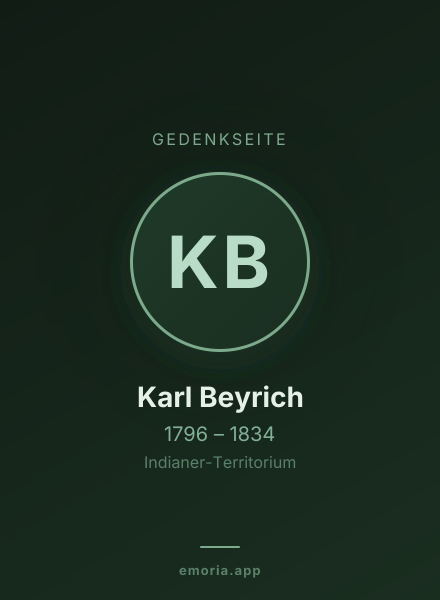 Gedenkportrait von Karl Beyrich