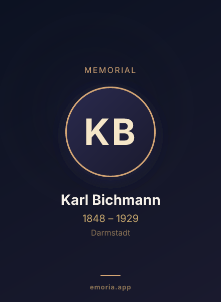 Memorial portrait of Karl Bichmann