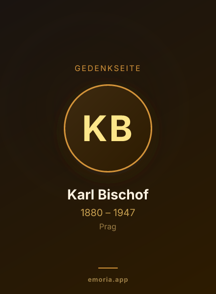 Gedenkportrait von Karl Bischof