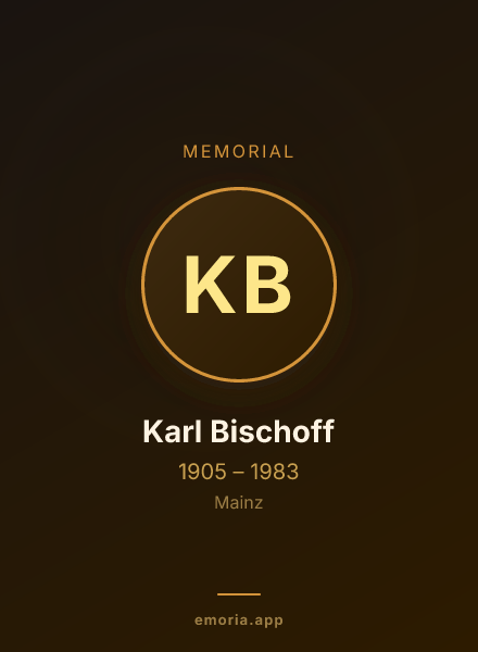 Memorial portrait of Karl Bischoff