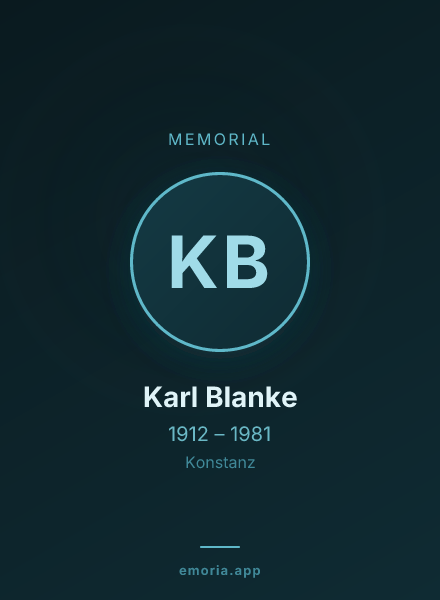 Memorial portrait of Karl Blanke