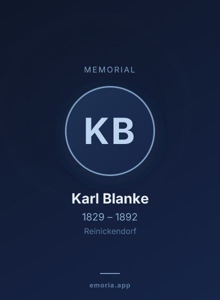 Memorial portrait of Karl Blanke