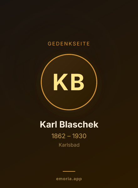 Gedenkportrait von Karl Blaschek