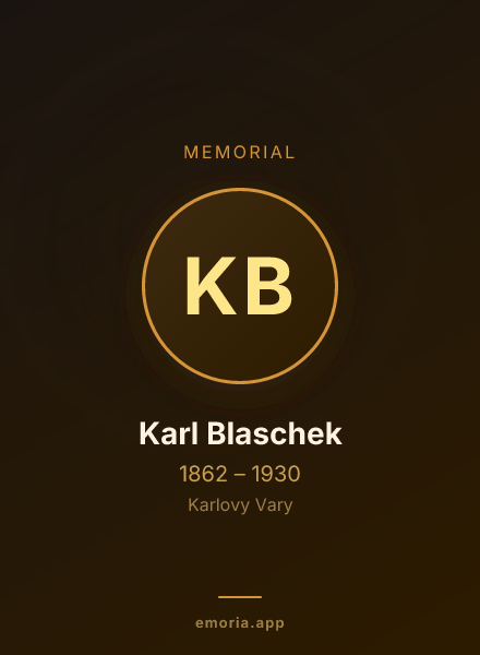 Memorial portrait of Karl Blaschek