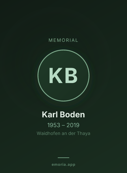 Memorial portrait of Karl Boden