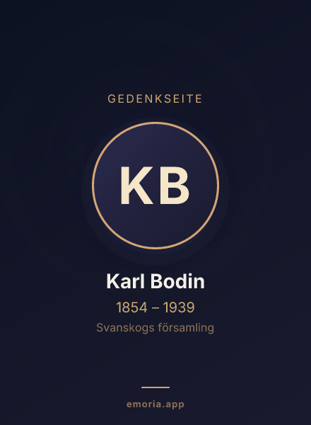 Gedenkportrait von Karl Bodin