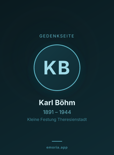 Gedenkportrait von Karl Böhm