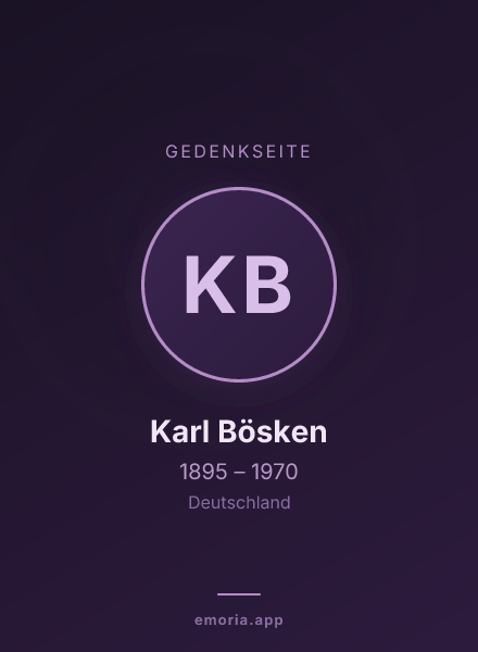 Gedenkportrait von Karl Bösken