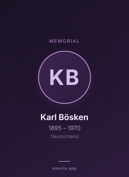 Memorial portrait of Karl Bösken