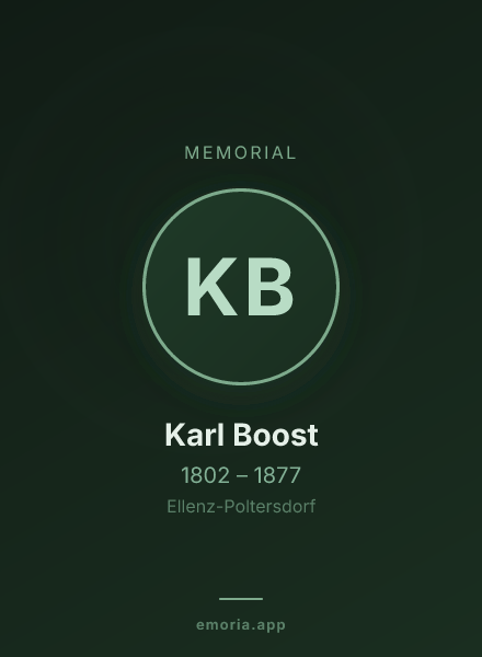 Memorial portrait of Karl Boost