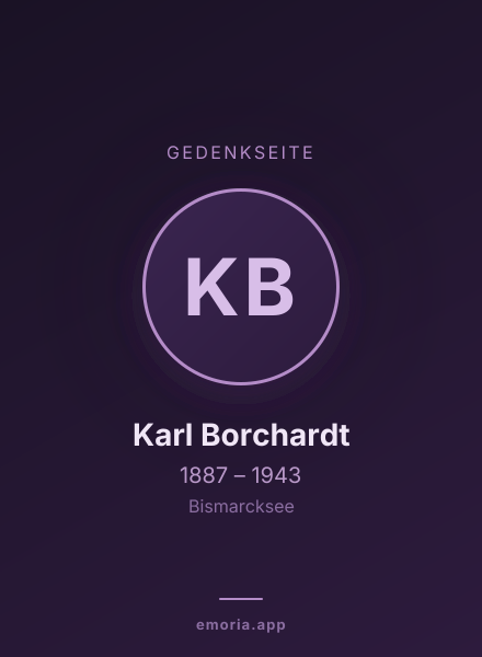 Gedenkportrait von Karl Borchardt