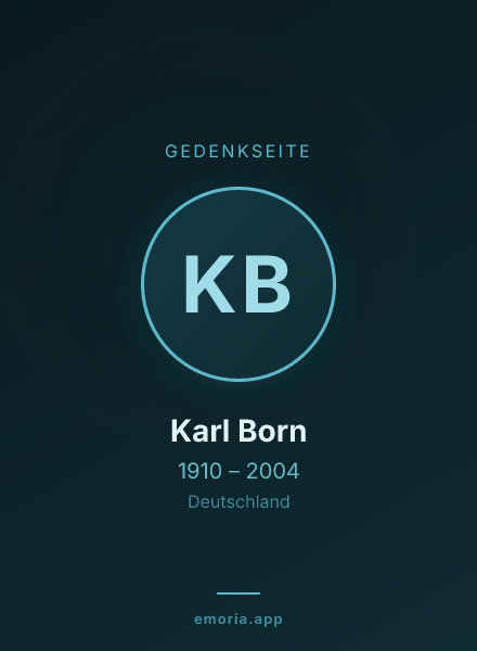 Gedenkportrait von Karl Born