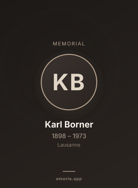 Memorial portrait of Karl Borner