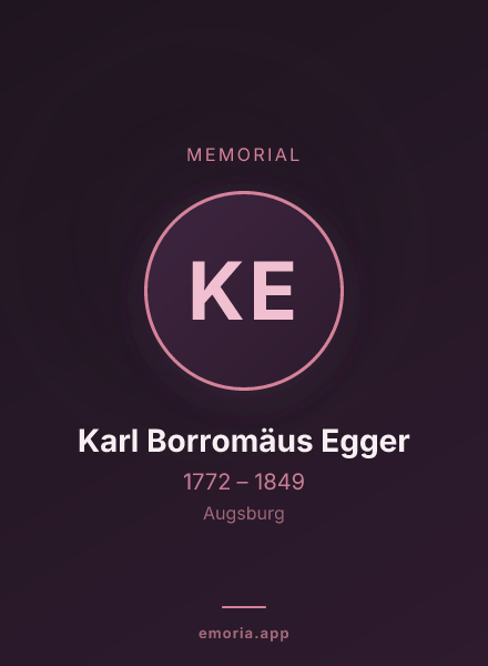 Memorial portrait of Karl Borromäus Egger