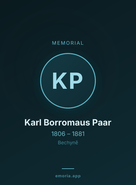 Memorial portrait of Karl Borromaus Paar
