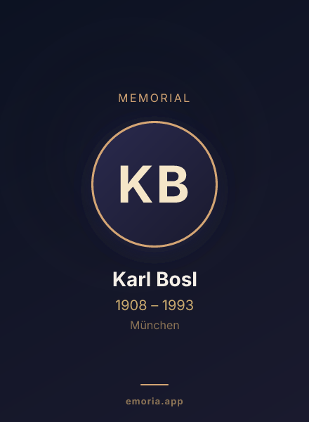 Memorial portrait of Karl Bosl