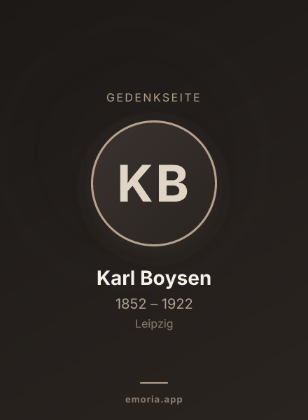 Gedenkportrait von Karl Boysen