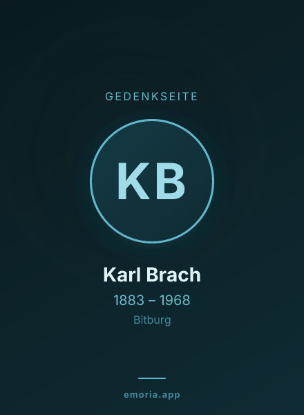 Gedenkportrait von Karl Brach