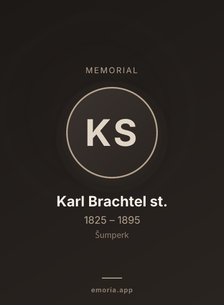 Memorial portrait of Karl Brachtel st.