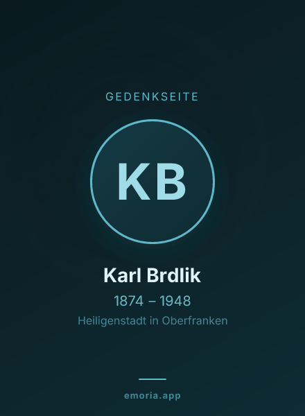 Gedenkportrait von Karl Brdlik