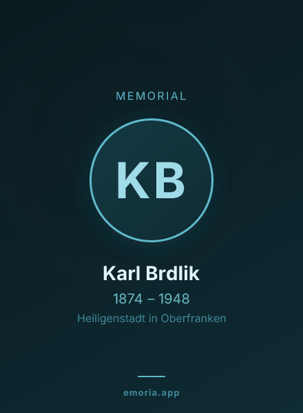 Memorial portrait of Karl Brdlik