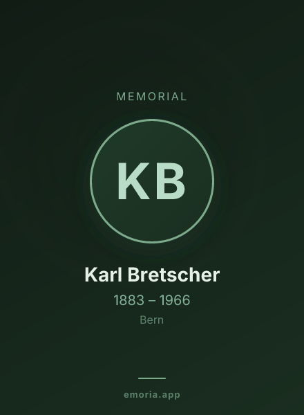 Memorial portrait of Karl Bretscher