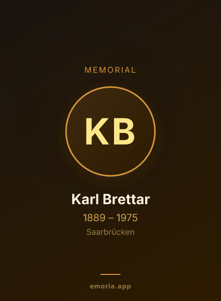 Memorial portrait of Karl Brettar