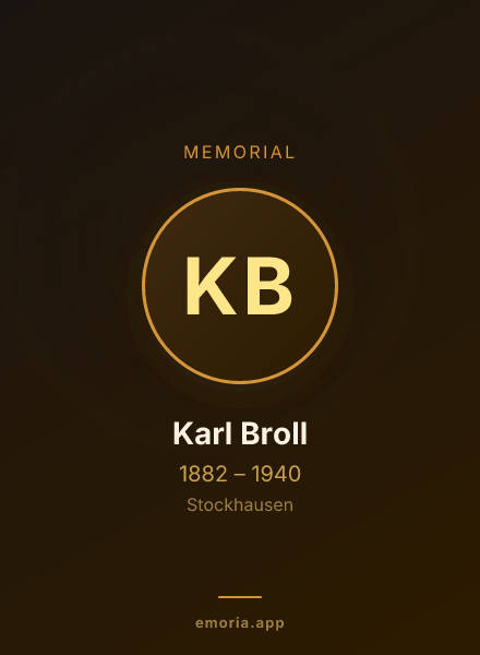 Memorial portrait of Karl Broll