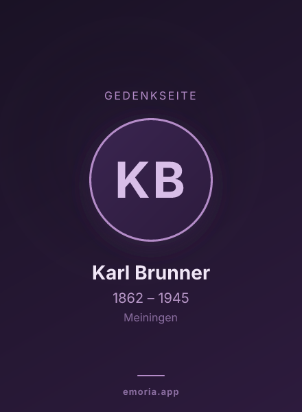 Gedenkportrait von Karl Brunner