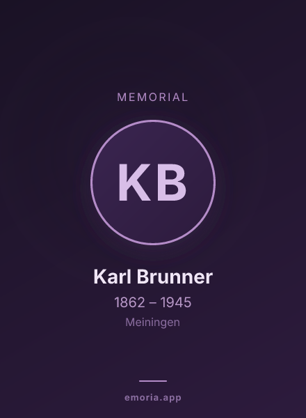 Memorial portrait of Karl Brunner