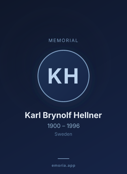 Memorial portrait of Karl Brynolf Hellner